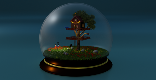 Tree House in a Globe  preview image